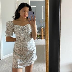 White Floral Dress